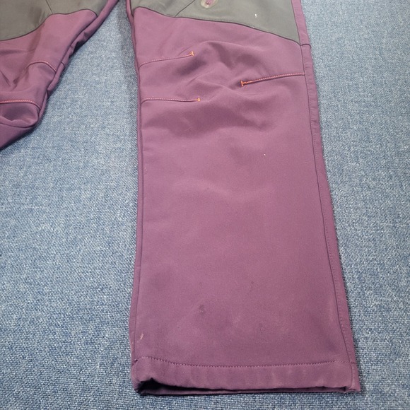 Outdoor Sports Mens XL Purple Fleece Lined Softshell Hiking Pants Colorblock - Picture 2 of 9